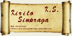 Kirilo Šimpraga vizit kartica